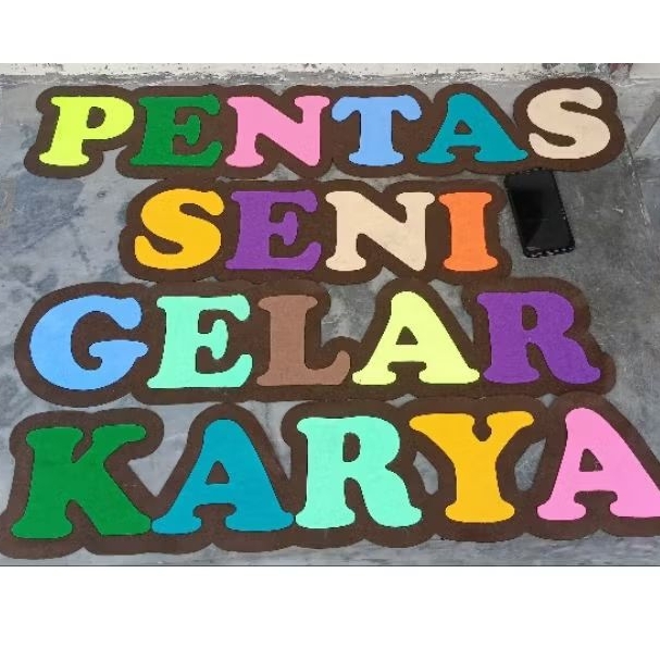 Huruf Abjad Flanel 15cm Pola Huruf Abjad Kain Flanel Serbaguna