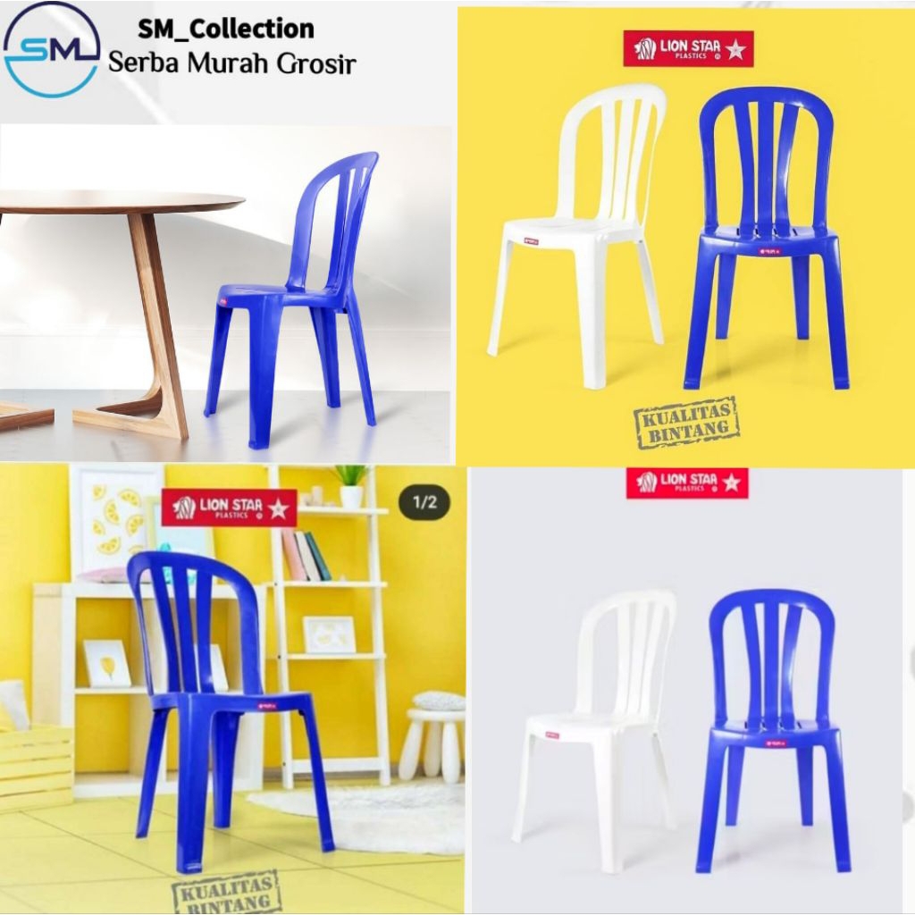 kursi santai/kursi plastik/bangku sender/kursi hajatan/bangku pesta/kursi lion star ec-8
