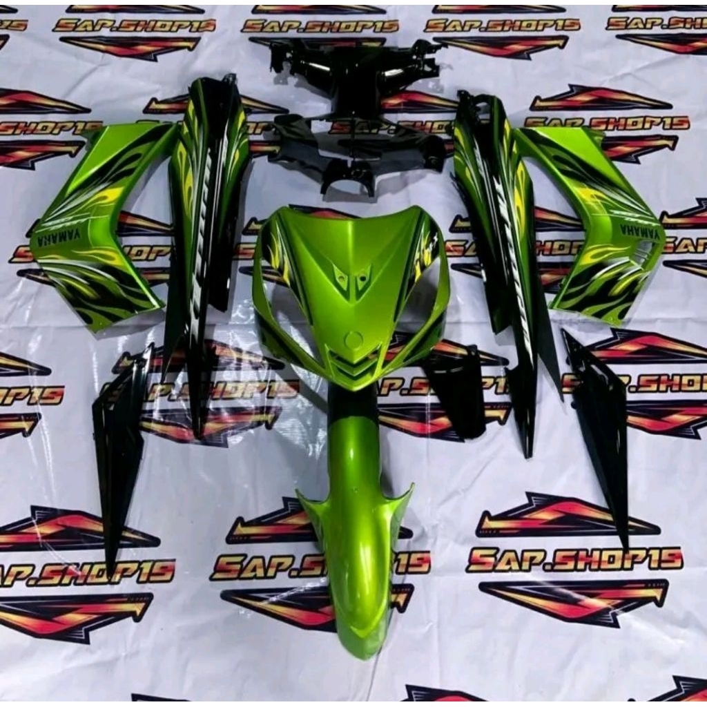 fullset body halus Yamaha Jupiter MX old hijau hitam body Jupiter MX old