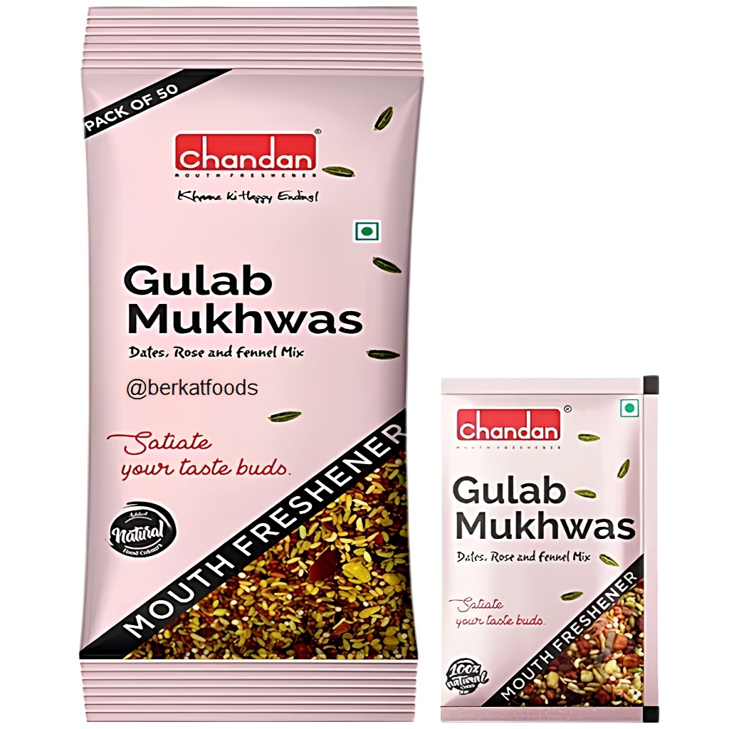 

Gulab Mix Chandan / Dates Rose Fennel Mix Mouth Freshener / Permen Penyegar Mulut Kurma Mawar Adas India