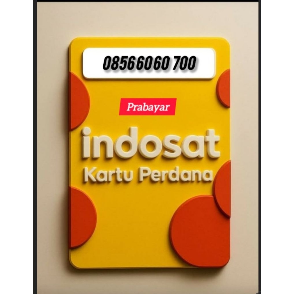 kartu perdana indosat cantik prabayar 0856 6060 700
