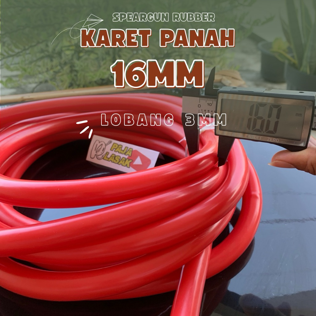 karet speargun panah ikan 16mm warna merah