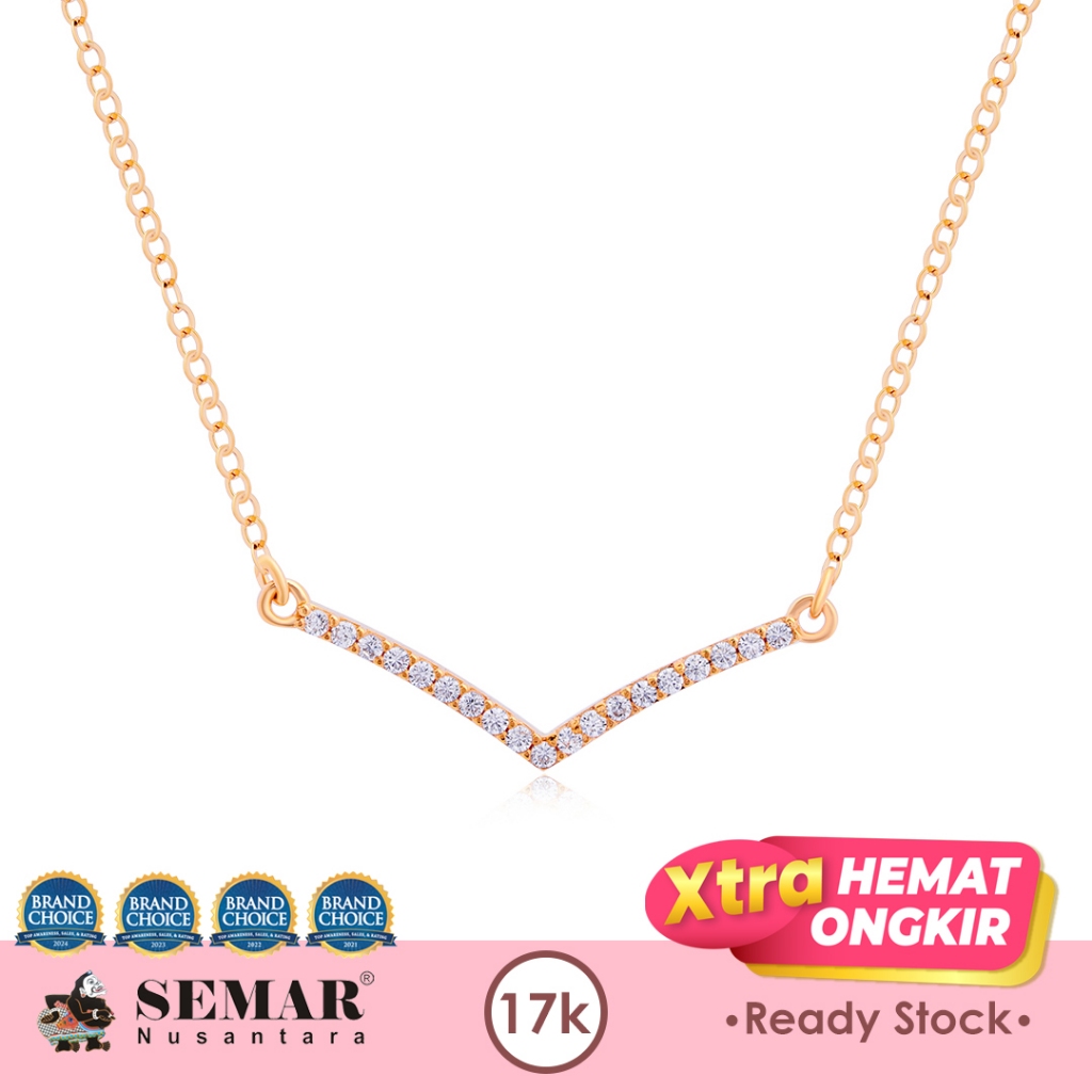 Kalung Emas Veeline Rose Gold 17K Semar Nusantara