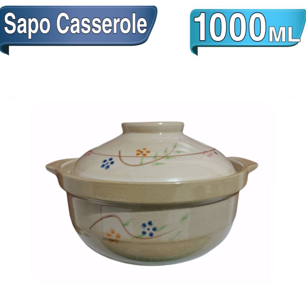 Mangkok Keramik Jepang Tutup Kecil Tahan Panas 7.5 Inch Model Dalam Masak Obat Herbal