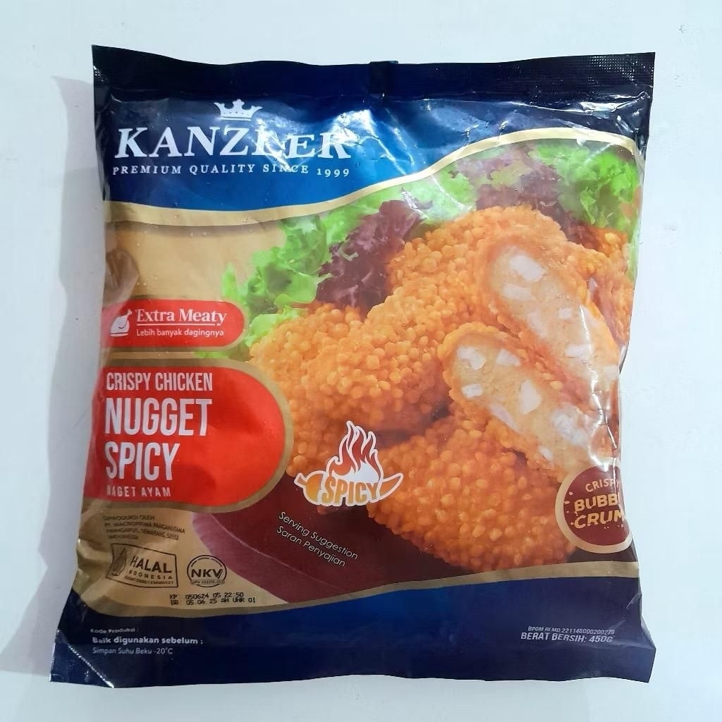 

KANZLER Crispy Chicken nugget bubble crumb spicy 450gram