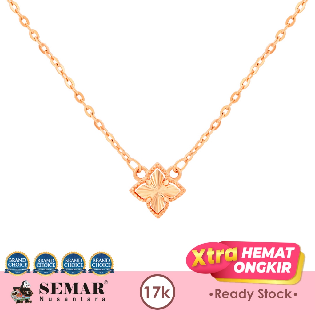 Kalung Emas Rosanna Flower Gold 17K Semar Nusantara