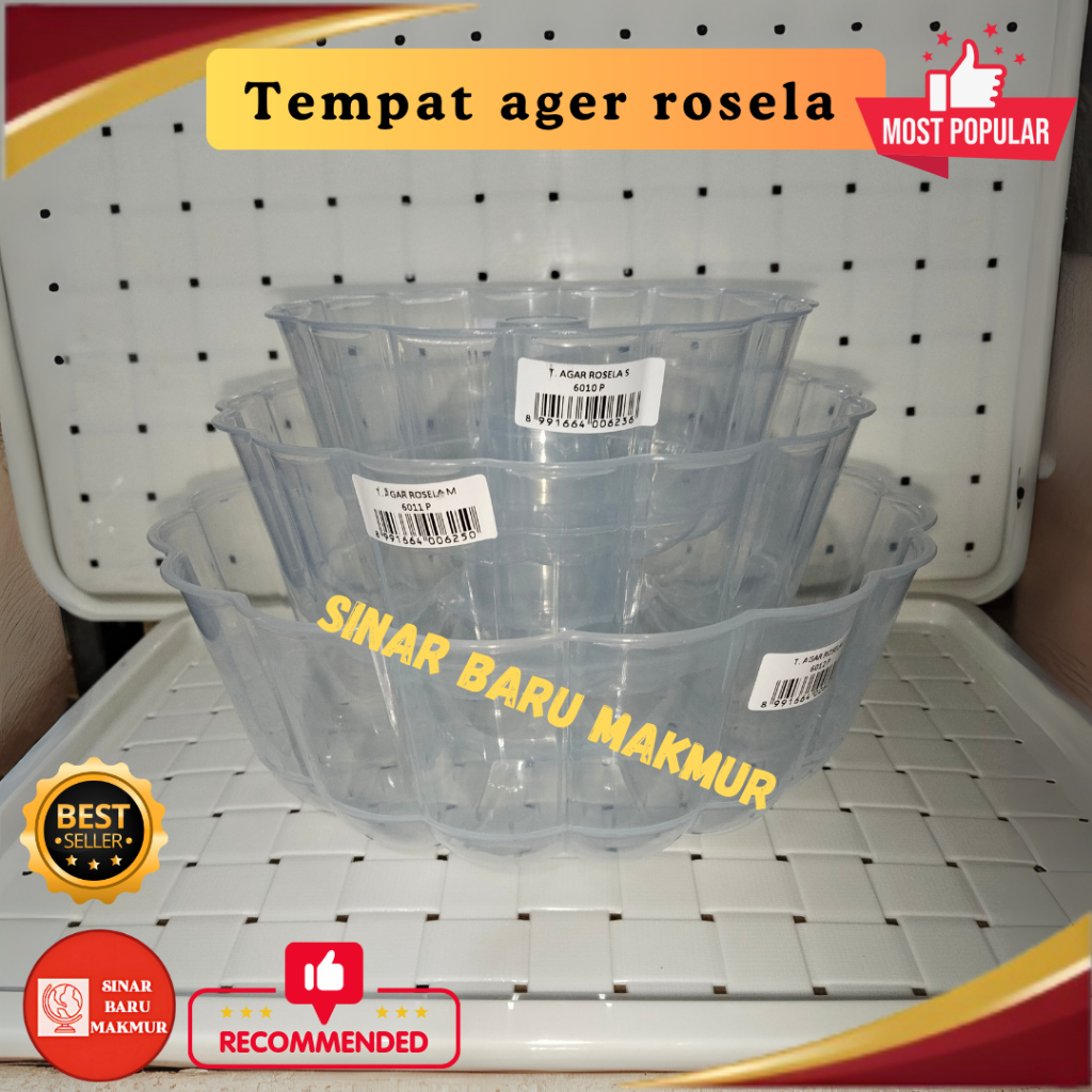 cetakan Puding Plastik Rosela Tantos L / Cetakan puding M / cetakan agar S/ loyang ager 13,5cm, 16 c