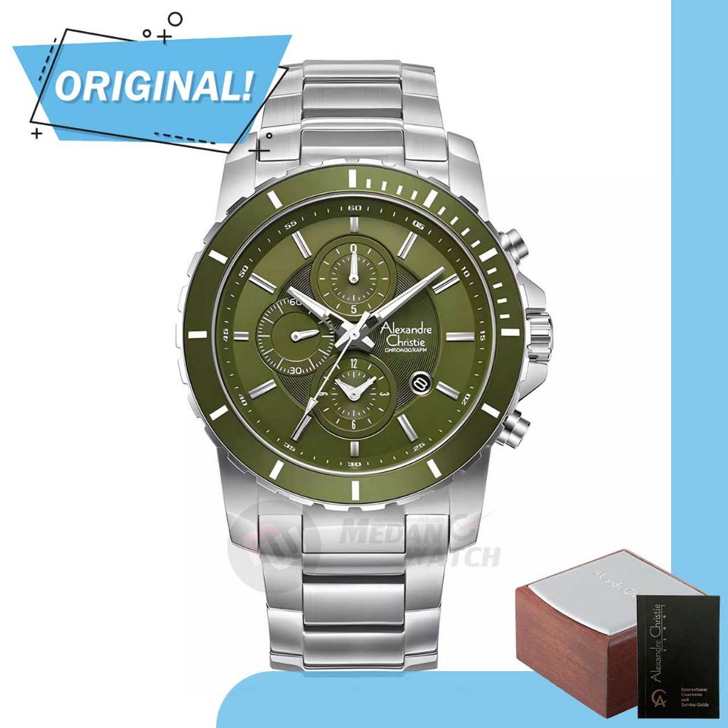 Jam Tangan Pria Analog Alexandre Christie 6141MC AC6141 AC 6141 MC 6141 MCBSSGN Original Garansi Res