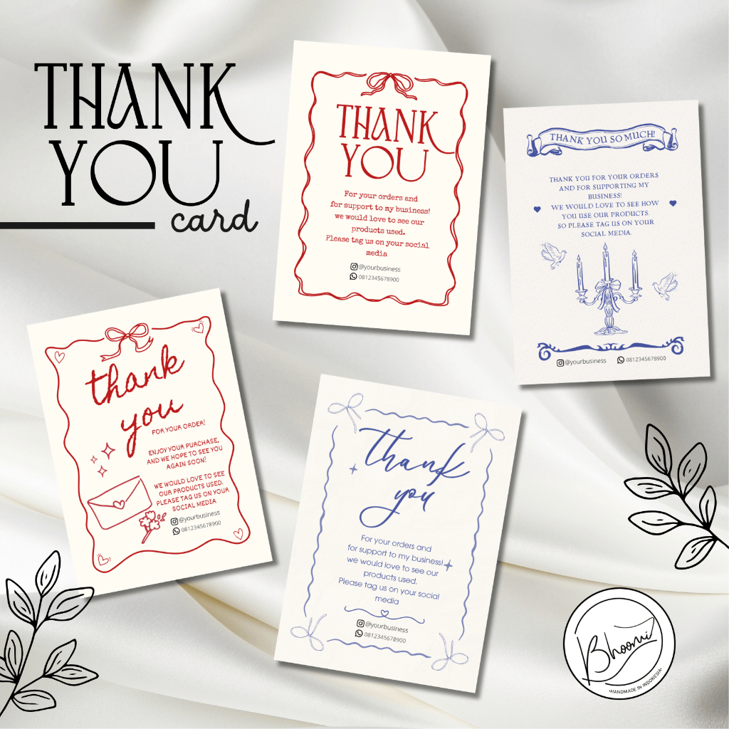 

THANKYOU CARD (10-100PCS) - KARTU THANKYOU - KARTU OLSHOP