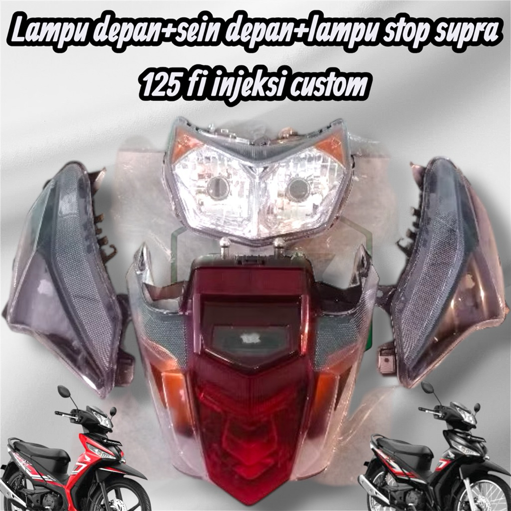 Reflektor Plus Mika Lampu Depan dSen sein Stop Supra X 125 Fi Injeksi 2014 2015 2016 2017 2018 2019 