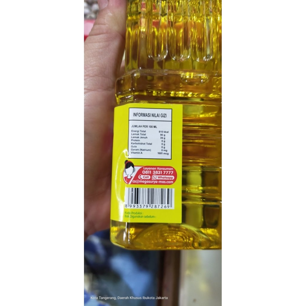 

minyak sayur [ minyak kelapa sawit ] minyak goreng