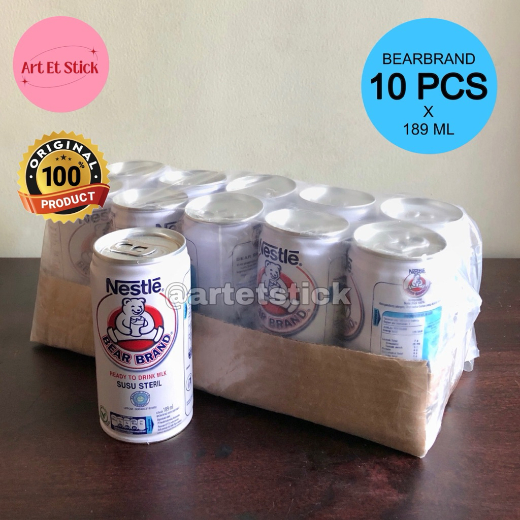 

Bear Brand Susu Beruang Steril 189 ml - 1 Dus Isi 10 Kaleng