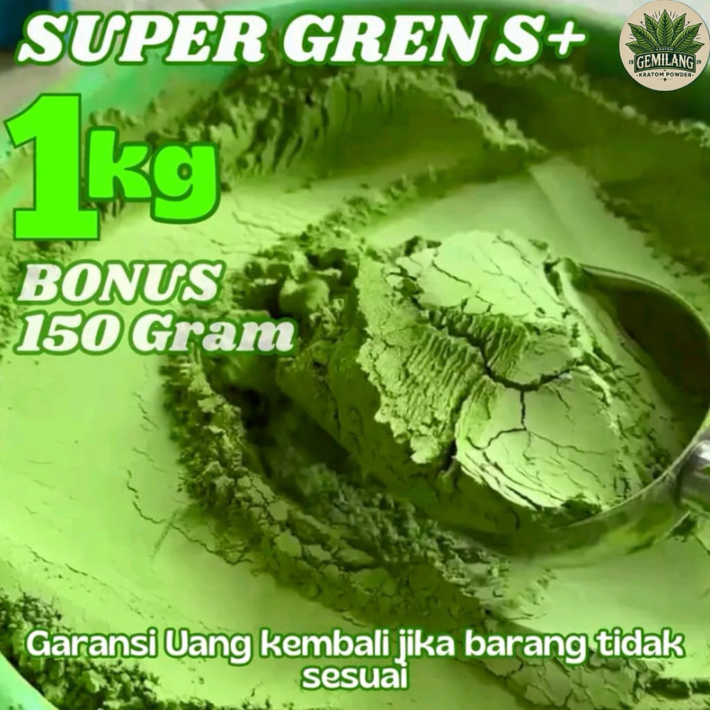 

1KG GRATIS 150GRAM Bubuk Super Hijau Purlik Bubuk Purlik Daun Purlik Sgreen Kraton Original