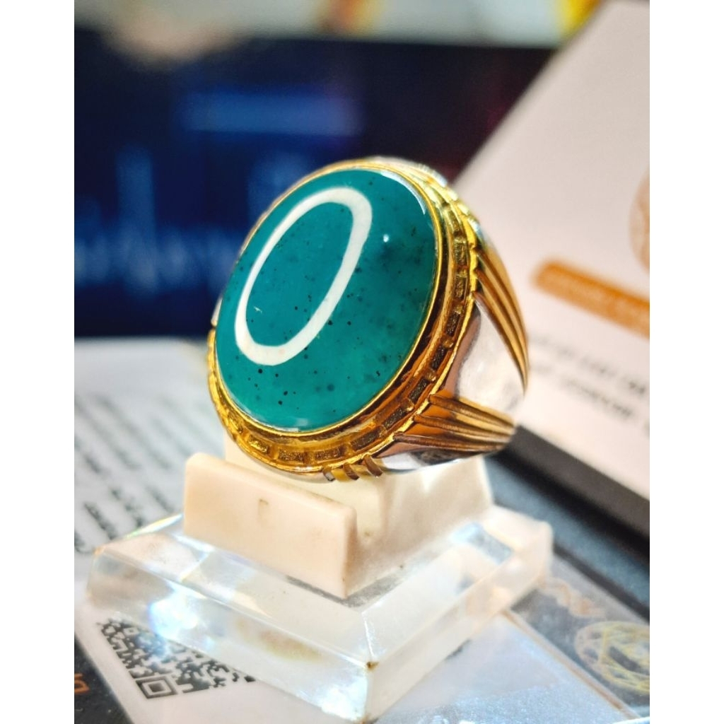 Cincin Batu Natural Bacan Doko Pesona Selasih Top | Ring Titanium Premium