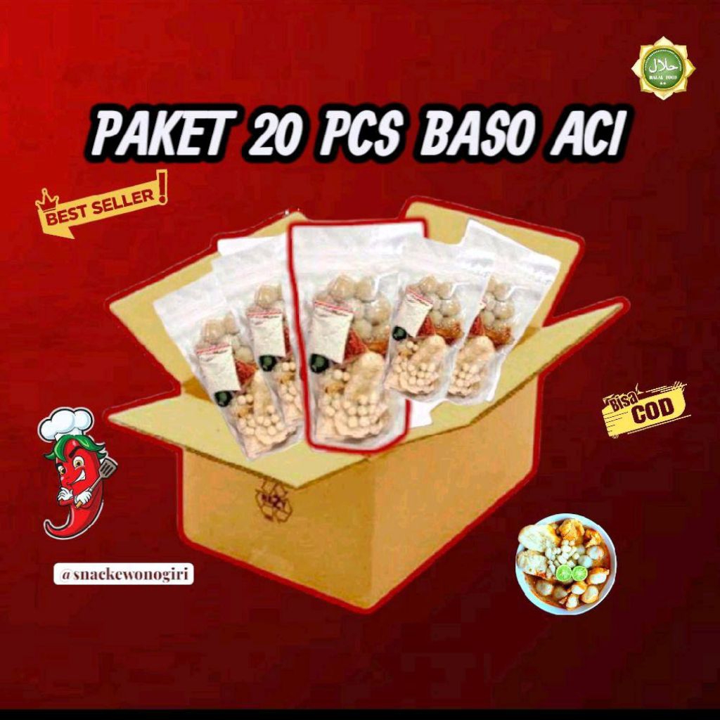 

PAKET 20 PCS BASO ACI INSTAN KUAH PEDAS