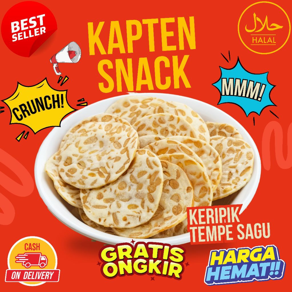 

(KILO) KRIPIK TEMPE SAGU CAMILAN RENYAH GURIH DAN NIKMAT TERJANGKAU GROSIR 100 gram