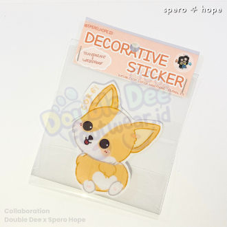 

[DD X SPERO] STIKER LUCU DOGGY PUPPY TRANSPARAN ANTI AIR BUKU JURNAL LAPTOP AESTHETIC
