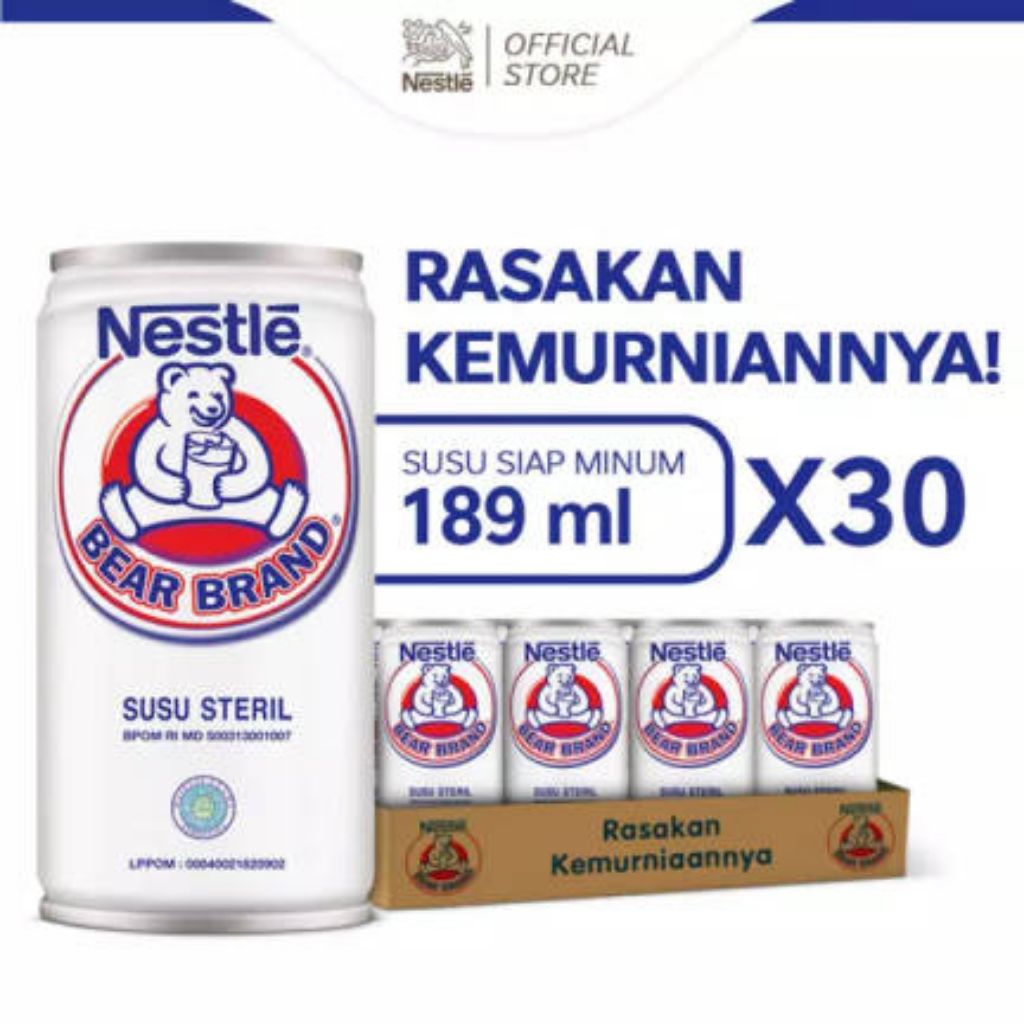 

Susu bear brand steril 189ml