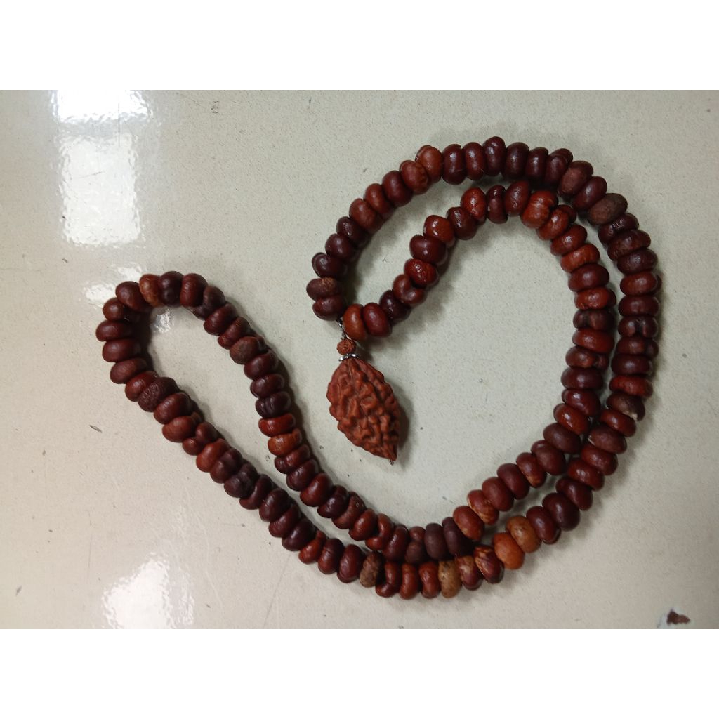 Kalung biji rotan asli keras lebih keras dari batangnya