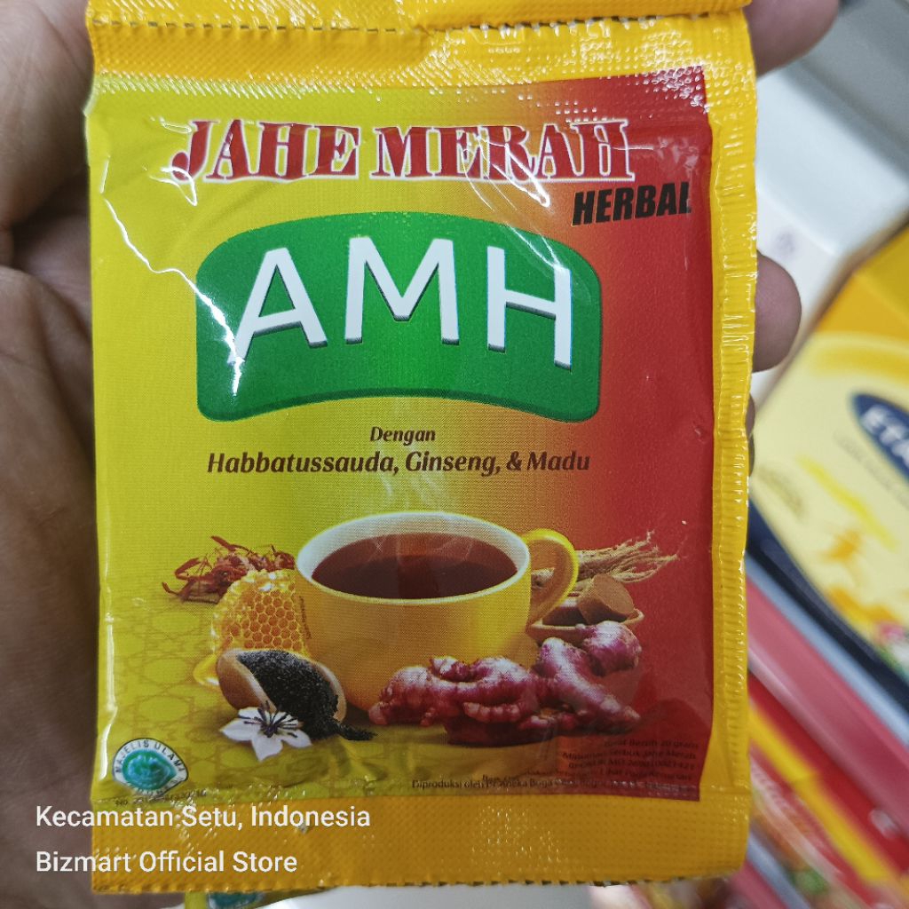 

Jahe Merah AMH Super | Jahe Merah Instan Super Untuk Menjaga Kesehatan 1 Renceng (1O Sachet)