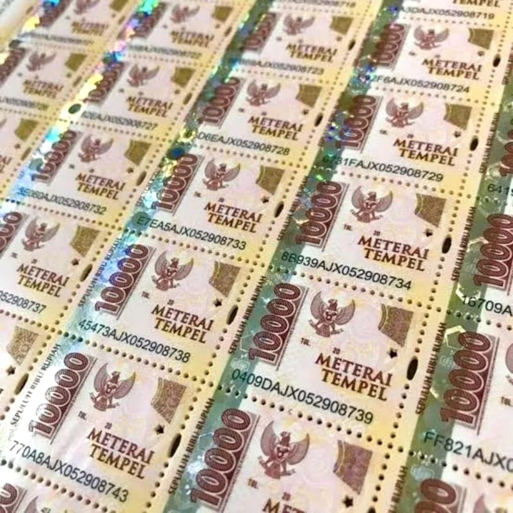Materai 10000 Materai Tempel 30 Keping