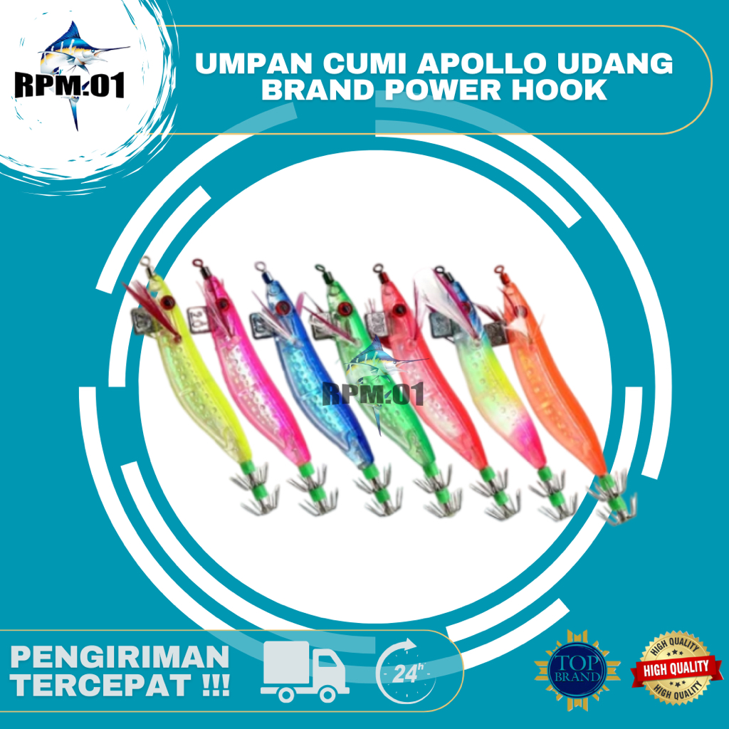 UMPAN PANCING CUMI APOLLO UDANG BRAND POWER HOOK (SAMKO) | SHRIMP SQUID JIG PREMIUM #2.0 | Etalase P