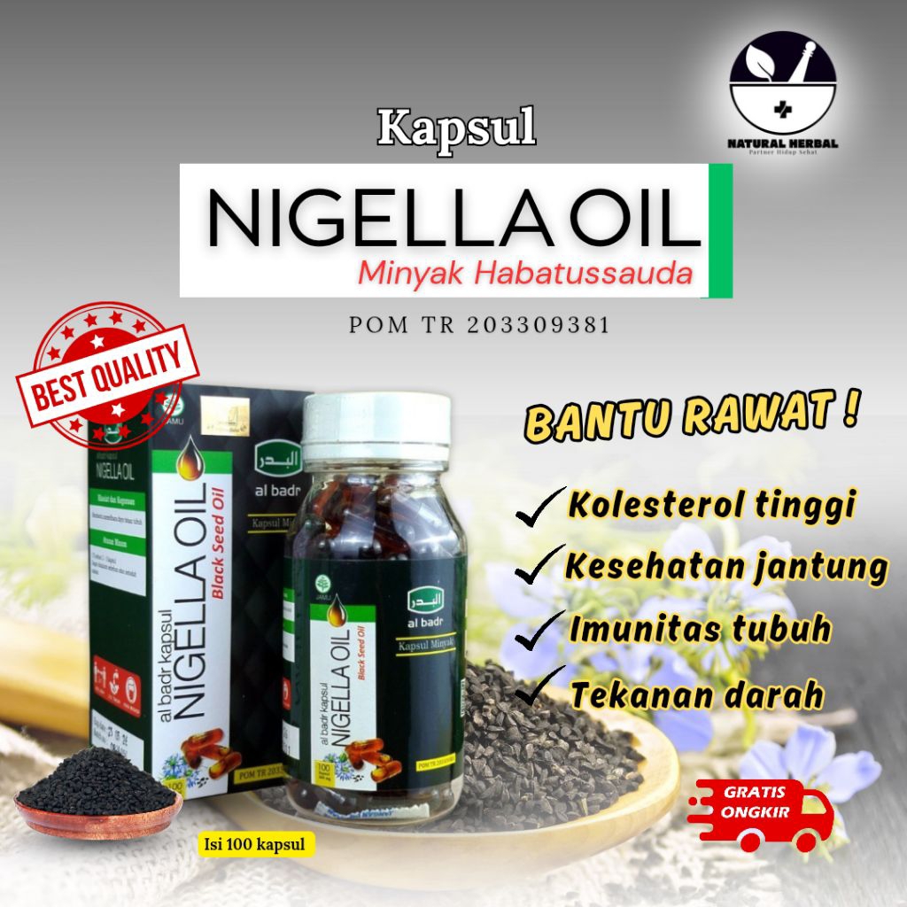 Kapsul Nigella Oil Minyak Habatussauda al badr 100 kapsul