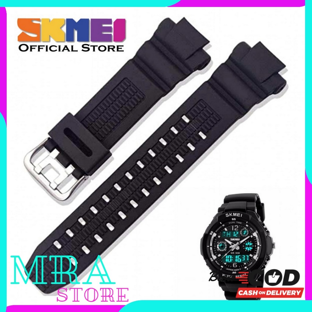 Strap tali jam tangan Skmei 0931 SKMEI 0931 Hitam tali skmei Rubber 0931