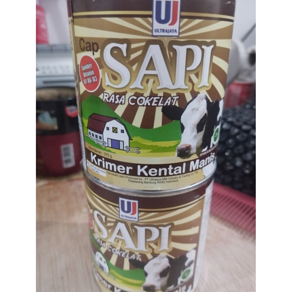 

ultra jaya krimer cap sapi rasa coklat 375 gram