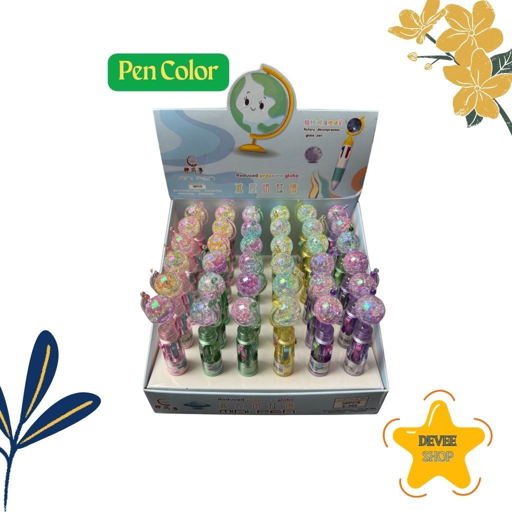 

PULPEN MEKANIK 4 WARNA TINTA DENGAN ROTARY GLOBE | ALAT TULIS LUCU - Devee Shop