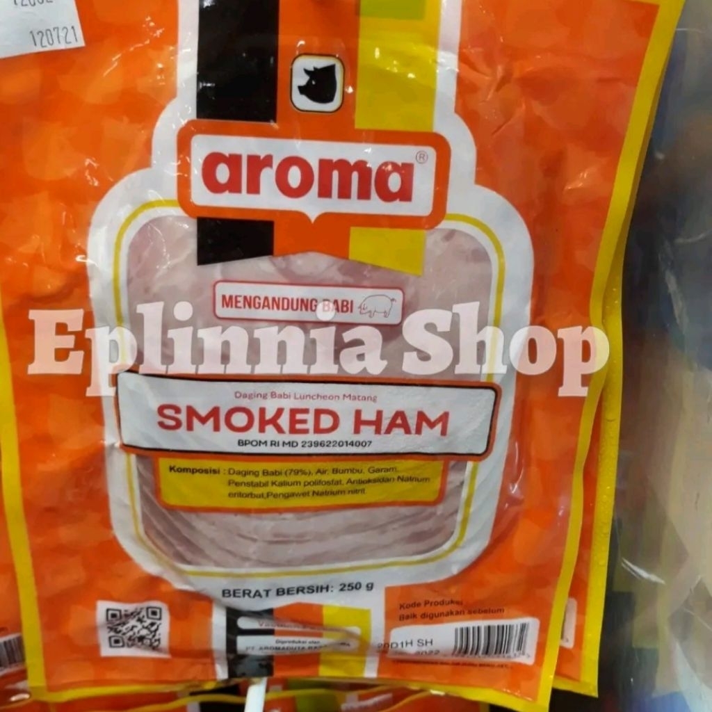 

Aroma Smoked Ham 250 gr - Daging Babi Luncheon Matang