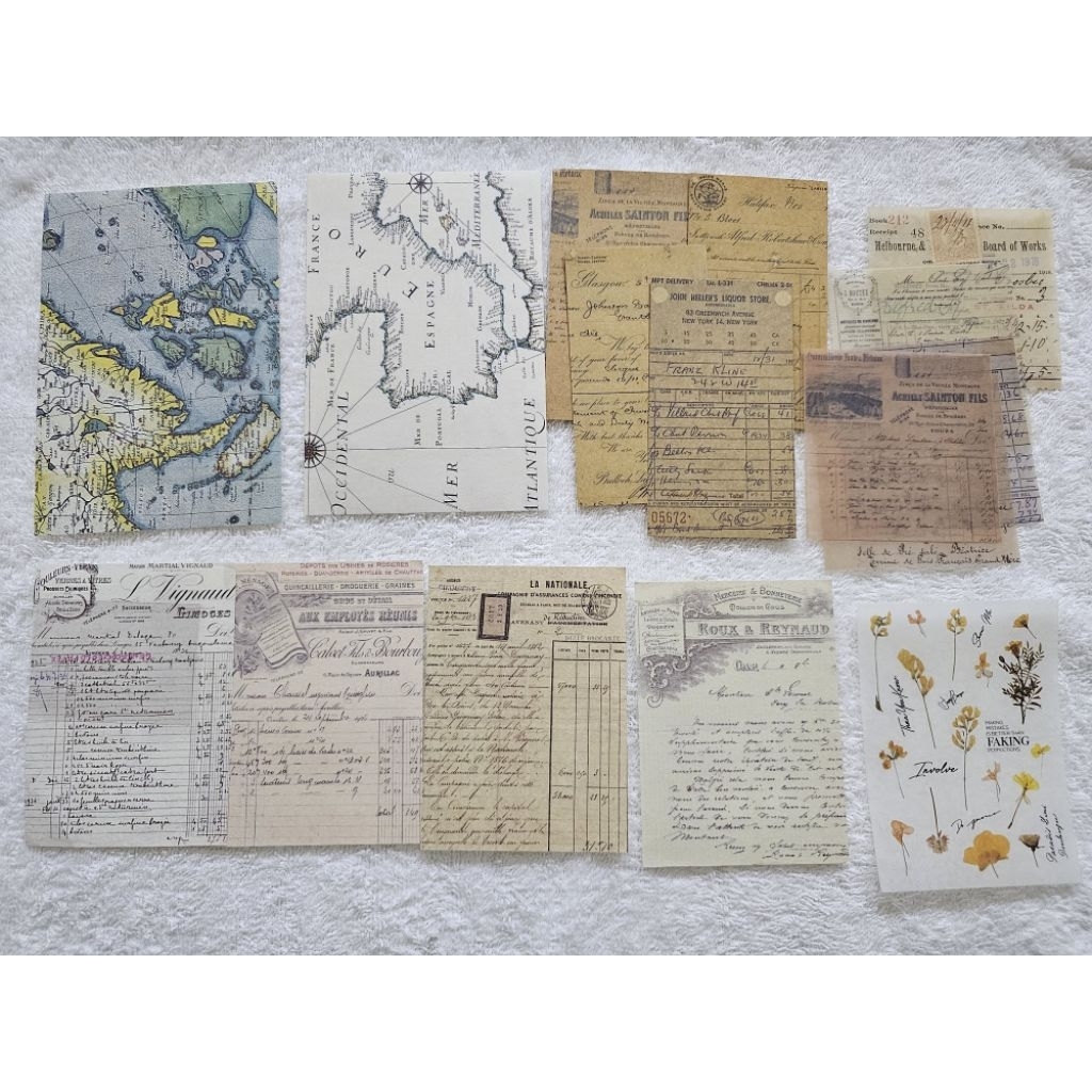 

(Baca Deskripsi) Retro Vintage Deco Paper for Journal & Scrapbook