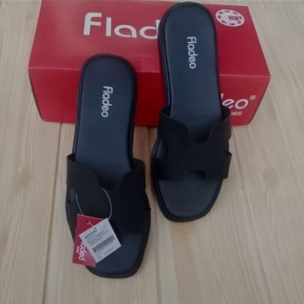 Sandal Wanita Fladeo Sendal Wanita Fladeo  Flat Sendal Wanita Slop Sol Karet Fladeo Sendals