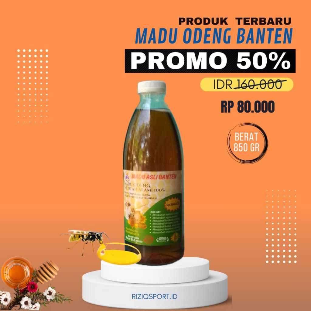 

TERLARIS Madu Asli Banten - Madu Odeng madu mentah alami tanpa campuran (Berat 850 gram)