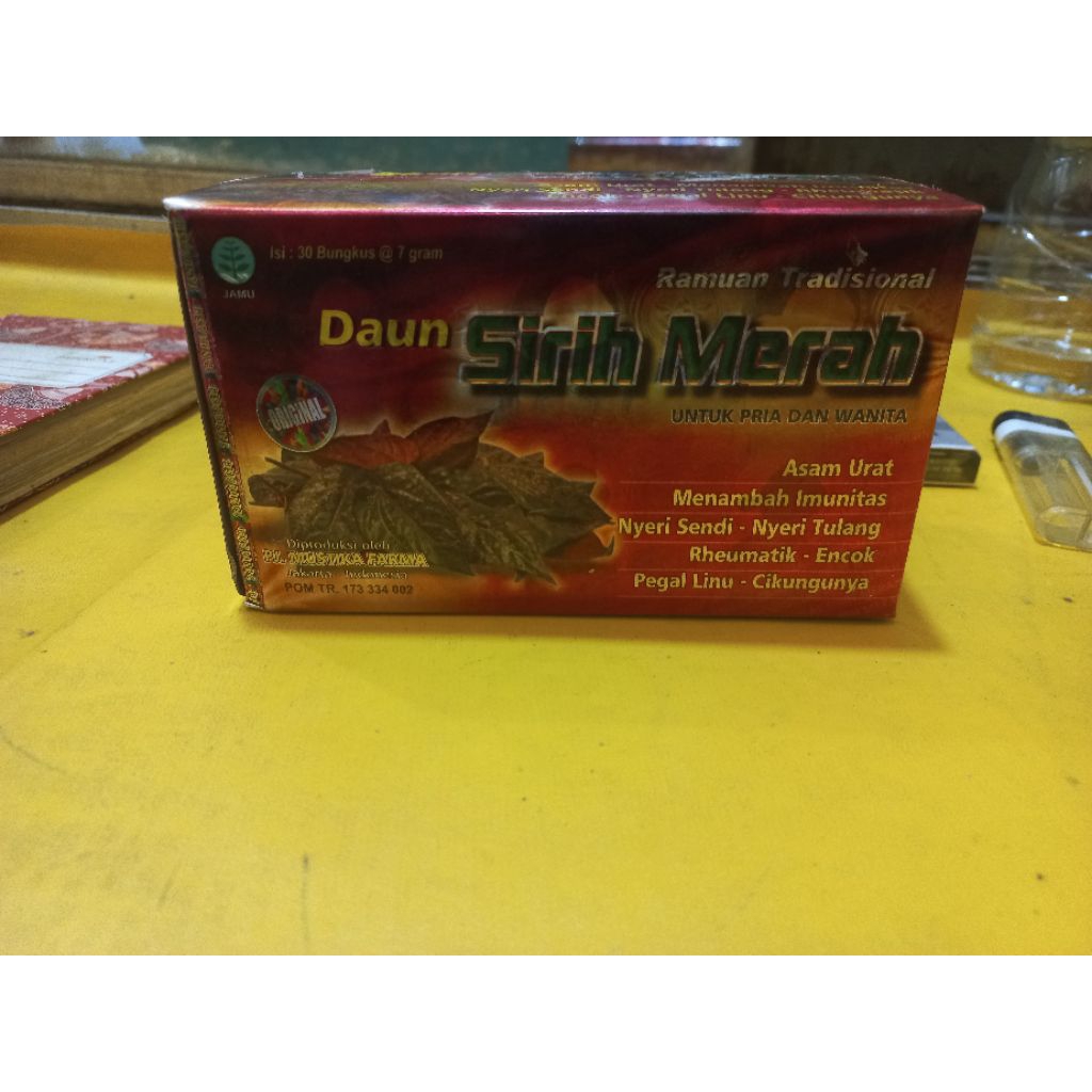 

jamu asam urat sirih merah