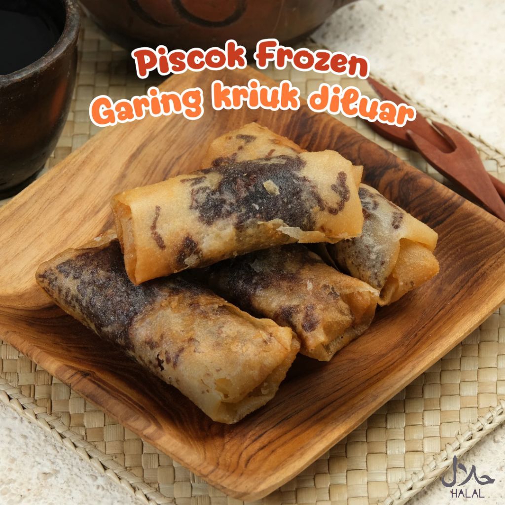 

Pisang Coklat Lumer Frozen – Kulit Lumpia Renyah | 1 Pack isi 10 | Halal – Siap Goreng – Tanpa Pengawet