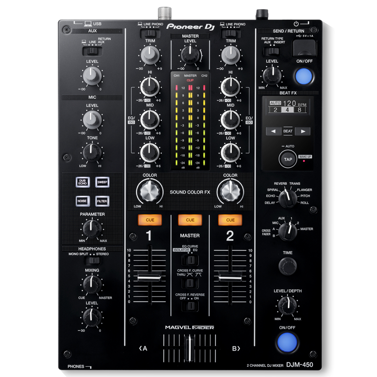 Pioneer DJM-450 DJM 450 2 Channel DJ mixer with Beat FX DJ Mixer Alat DJ Pioneer DJ