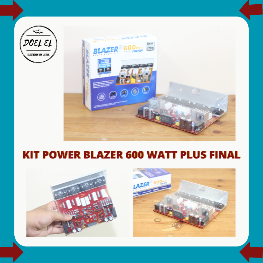 KIT POWER AMPLIFIER BLAZER 600 WATT MONO PLUS FINAL BY YIROSHI | BELL BGR ORI