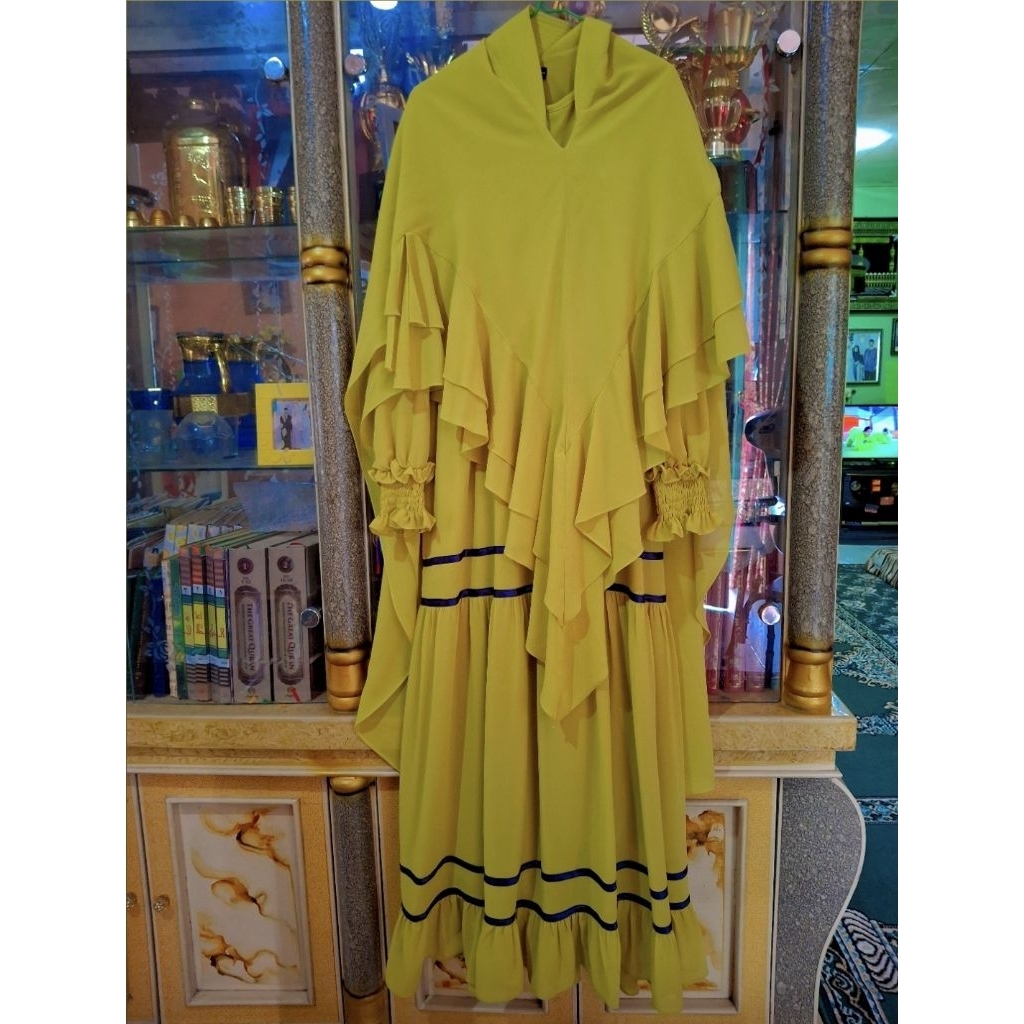 gamis lime /set syar'i /heaven lights /zaskia sungkar /vivi zubedi /kazami /dress lime /gamis mewah