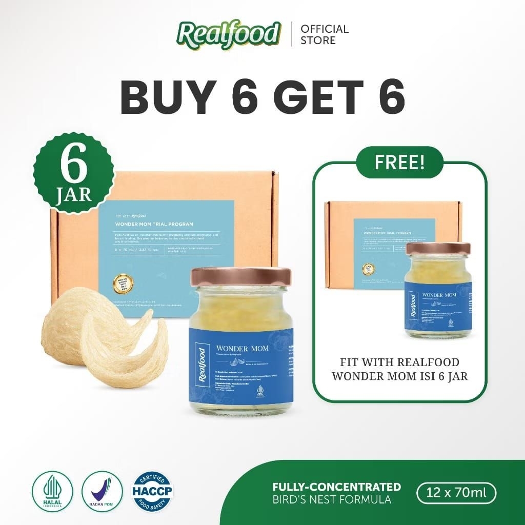 

Realfood Wonder Mom 6 Botol & 12 Botol ( Minuman Sarang Burung Walet )