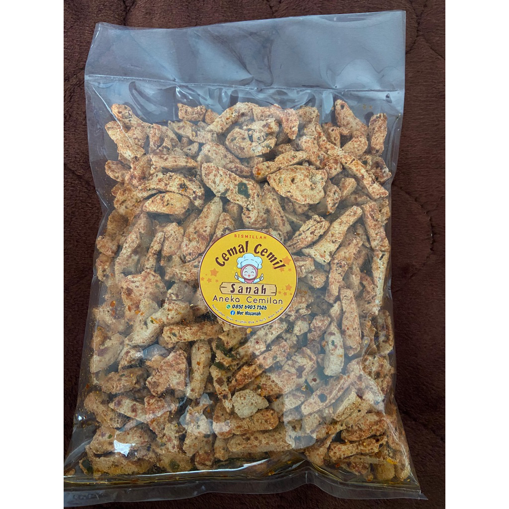 

Basreng pedas daun jeruk mrek Berkah Jaya 500gr