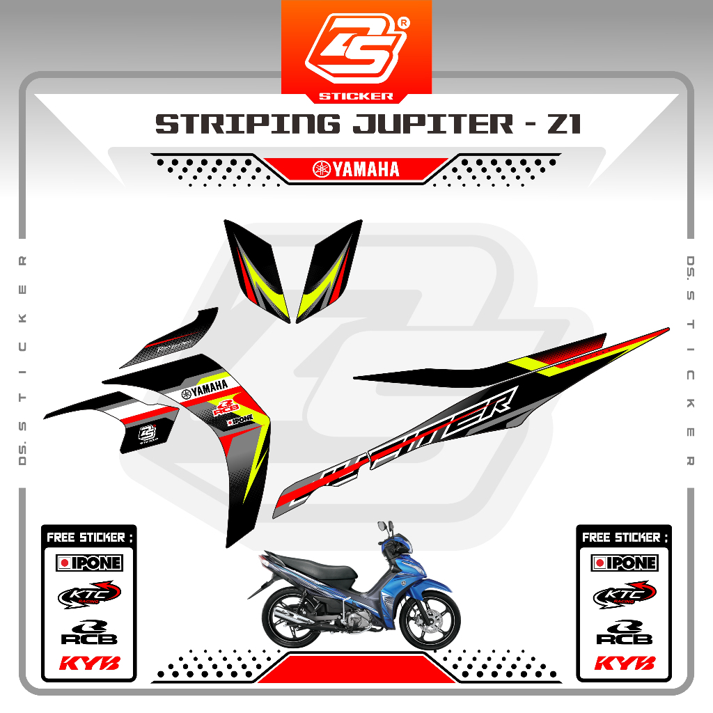 Stiker Jupiter Z1 Lagenda 115Z Jupiter RC Decal Striping Jupiter Z1 Premium Racing DS280725