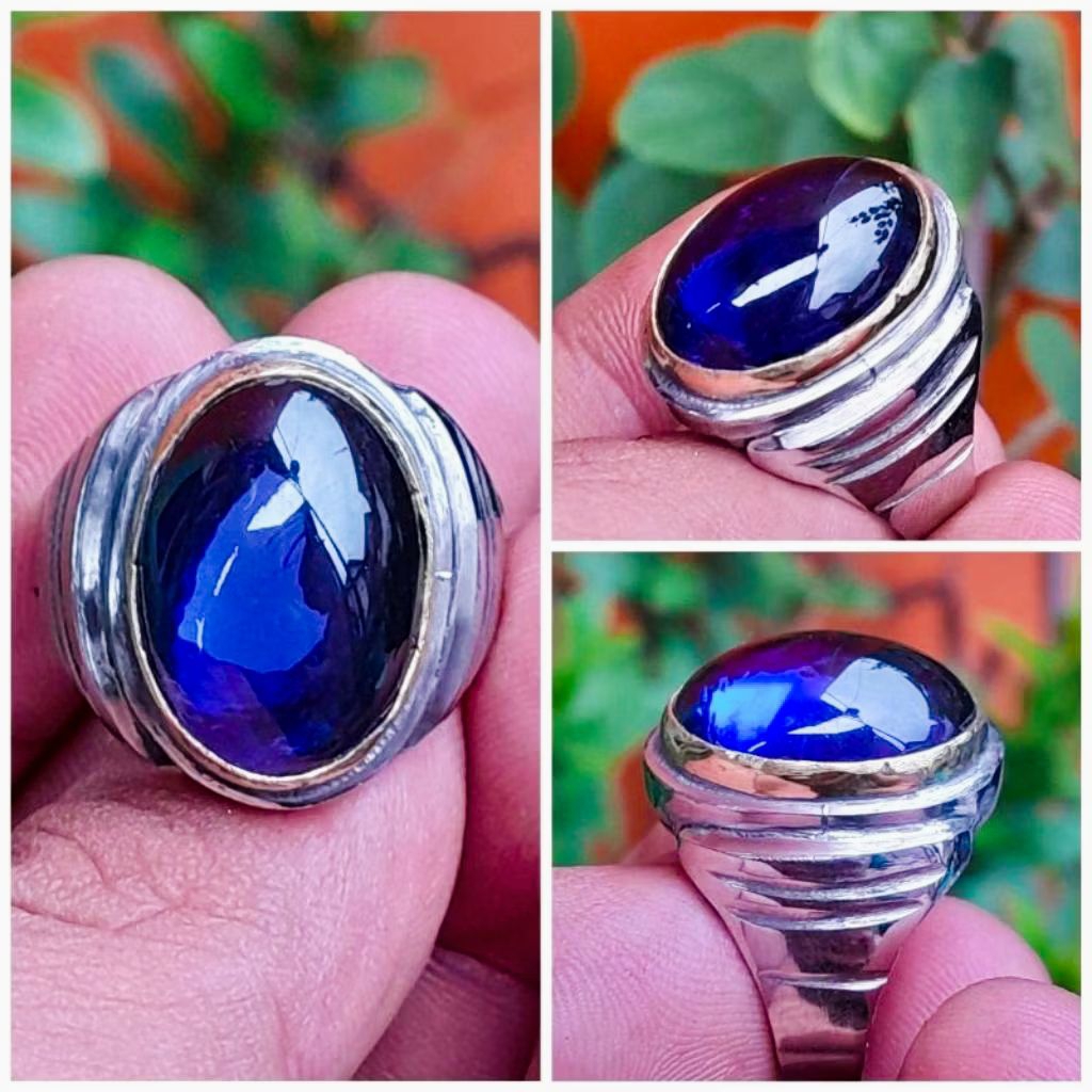 Cincin Batu Blue Cyklop Papua 18mm Terbaik
