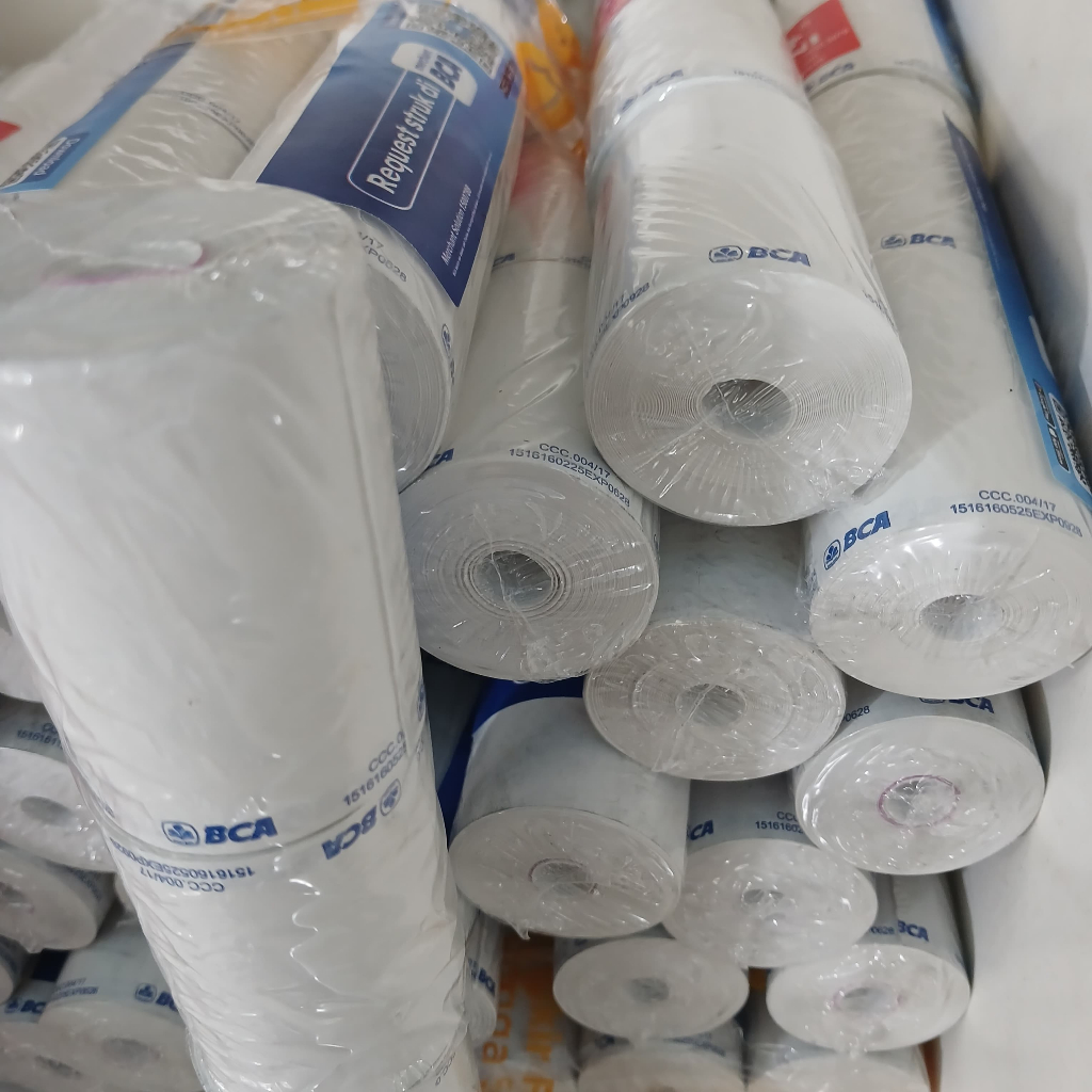 

KERTAS STRUK THERMAL 57X38 LOGO BANK BCA