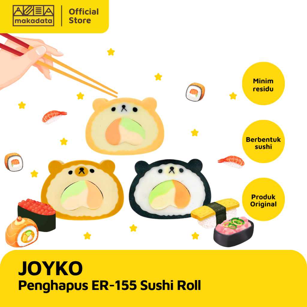 

STIP / PENGHAPUS / ERASER JOYKO ER-153 SUSHI ROLL (1 PCS) MURAH