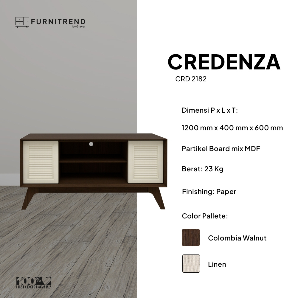 FURNITREND CRD 2182 - Credenza / Rak  TV / Kabinet TV / Credenza Buffet / Credenza Minimalis