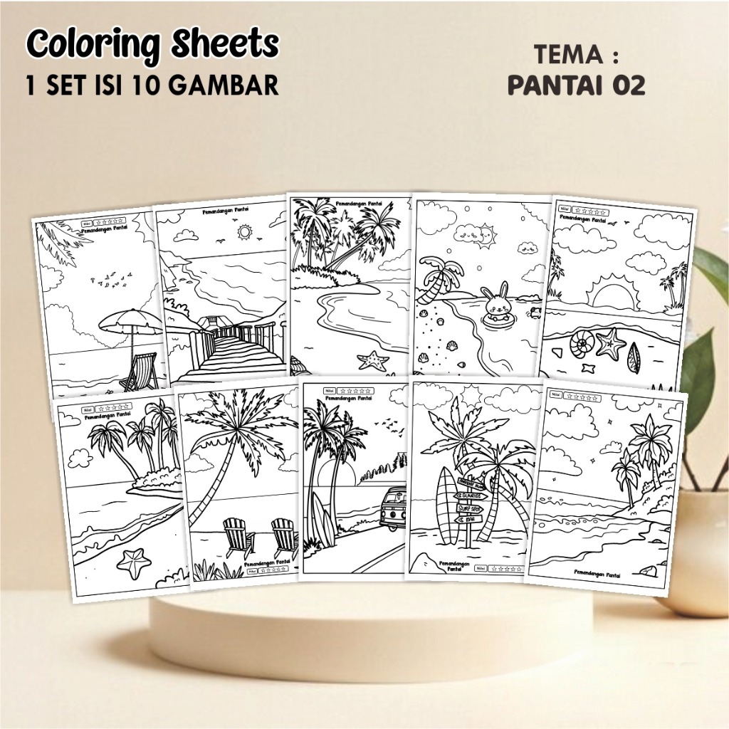 

(A4) KERTAS MEWARNAI ANAK - COLORING SHEETS SERIES 2 LENGKAP- LEMBAR MEWARNAI ANAK PAUD/TK/SD
