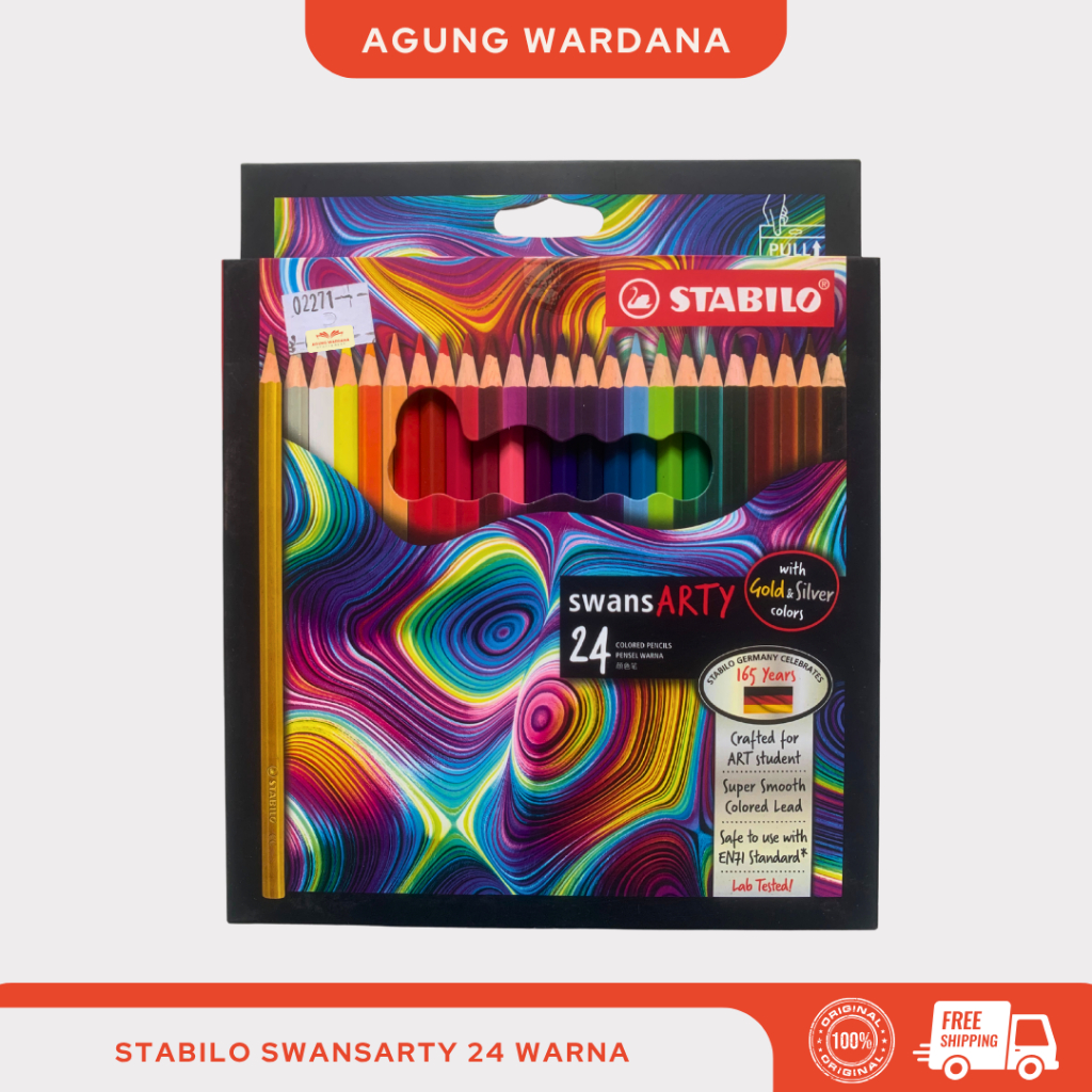 

PENSIL WARNA STABILO SWANS ARTY 12 DAN 24 WARNA