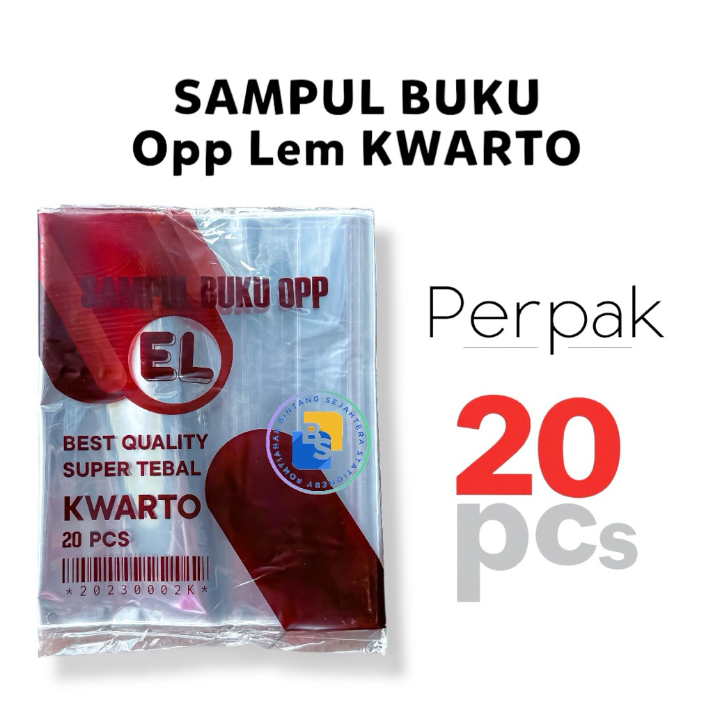 

20 Lembar- Sampul Buku OPP Lem KWARTO Super Tebal
