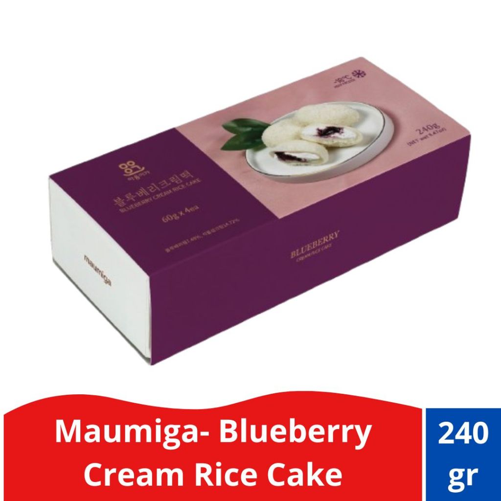 

Maumiga- Blueberry Cream Rice Cake - Mochi Krim bluberi Korea 240gr
